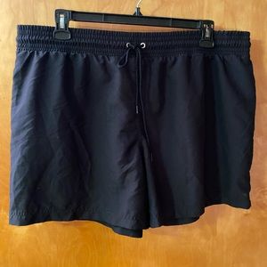 Black swim shorts